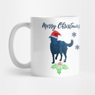 Merry Christmas Border Collie Art Mug